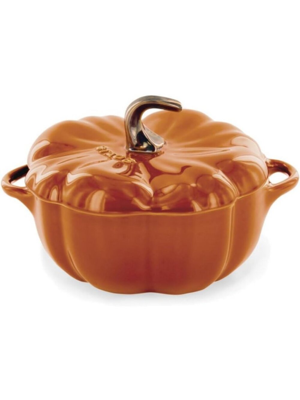 16oz Petite Pumpkin Cocotte - Burnt Orange Ceramic Bakeware for Fall Cooking